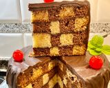 Foto del paso 27 de la receta: Tarta “ajedrez” con almíbar de chocolate y ganaché