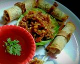 A picture of step 12 of Kohlapuri paneer baked roles.