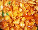 A picture of step 1 of Chicken chilli dry wid #mayo #pasta.5 weeks challenge with Huma.