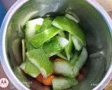 A picture of step 1 of Masala chaach (Peeled cucumber and peanut).