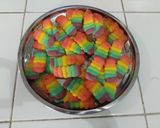 Foto langkah ke 9 dari resep Lidah Kucing Rainbow Garing, Kriuk, Kress Kress.