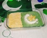 A picture of step 9 of Pakistan Flag themed kheer.