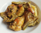 Foto del paso 6 de la receta: Pollo rustido con alcachofas y patatas