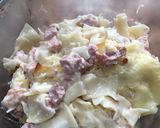 Sajtos sonkás kocka recept fázis 2 fotója