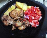 A picture of step 5 of Oven baked potatoes and chicken.