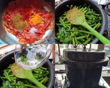 A picture of step 3 of Cluster beans (Guvar phali) and onion subji.