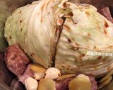 A picture of step 3 of Braised Cabbage with Pork Ribs (Hakka Style).