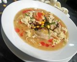 A picture of step 8 of Wonton corn soup.