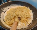Pas rețetă Paste cu sos alb (carbonara) mai simple 3 fotografie