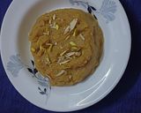 A picture of step 3 of Rajgira halwa.