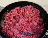 A picture of step 3 of Beetroot Thoran.