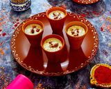A picture of step 4 of Kesari Thandai.
