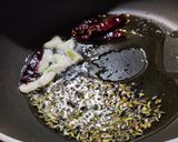 A picture of step 3 of Bhindi kadi and chawal.