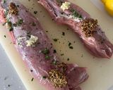 Foto del paso 1 de la receta Solomillo de cerdo asado envuelto en bacon y hojaldre