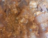 A picture of step 1 of Shajahani chicken with zafrani rice.