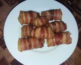 Baconbe göngyölt sajttal töltött csirkemell 🥓🧀🐔 recept fázis 3 fotója