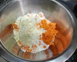 A picture of step 4 of Instant coconut stuffed dryfruits bread peda.