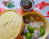Hình bước làm 13 của món Há cảo sắc màu