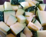 A picture of step 1 of Raw Pumpkin halwa.