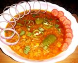 A picture of step 6 of Chana daal keema.