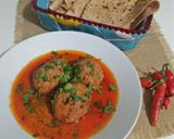 A picture of step 15 of Vegetable Kofta with chapati.