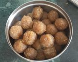 A picture of step 8 of Coconut jaggery laddoo.