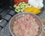 Foto del paso 1 de la receta: Wok de arroz integral con pollo y verduras
