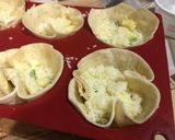 A picture of step 4 of Tortilla cups.