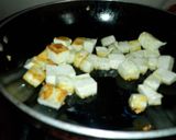 A picture of step 1 of Green garlic laccha paratha with matar paneer.
