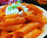 A picture of step 11 of Red sauce pasta.