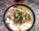 A picture of step 4 of Chola Samosa Chaat 📌.