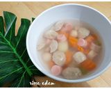 Foto langkah ke 5 dari resep Sayur sop bakso sosis bumbu simple tanpa ngulek.