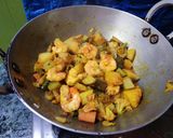 সব্জী চিংড়ি (sabji chingri recipe in Bengali) রেসিপি ধাপ - 3 ছবি