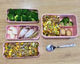 Hình bước làm 4 của món Day 17 : Cơm rang bò lẩm cẩm, mực hấp sả_eat1000
