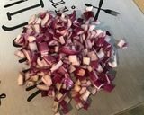 Une image de l'étape 7 de Salade de riz aux légumes,olives et pancetta grillée.