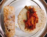 A picture of step 4 of Rice paper Veg masala rolls.