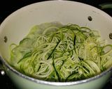 A picture of step 1 of Seafood zucchini pasta w/fresh creamy sauce.