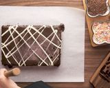 A picture of step 7 of Eggless Chocolate Cake.