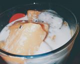 Hình bước làm 5 của món Hoa quả dầm sữa 💗