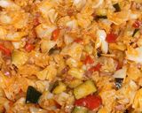 Foto del paso 4 de la receta: Repollo con calabacín y jamón
