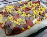 Foto del paso 3 de la receta: Pizza con borde queso 🍕👌😋