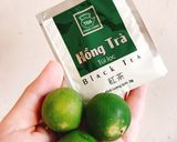 Hình bước làm 1 của món Hồng trà sả tắc mật ong hạt chia