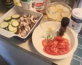 A picture of step 1 of Cheesey Mushroom Veggie Lasagna Gluten Free.