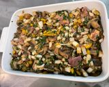 Une image de l'étape 21 de Flan aux champignons, magret de canard et courgette.