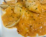 Foto del paso 8 de la receta: Bacalao con salsa de cebolla y manzana caramelizada