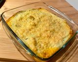 A picture of step 5 of Shepherd's Pie with Cauliflower Mash.