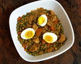 A picture of step 7 of Mix vegetables with chicken boneless 🥕🥕🍅🥚.