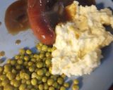 A picture of step 3 of Bangers and Mash Dinner.