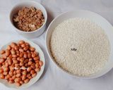 Hình bước làm 1 của món XÔI đậu phộng - thịt băm