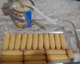 A picture of step 1 of Mango, chocolate, strawberry trifle.
